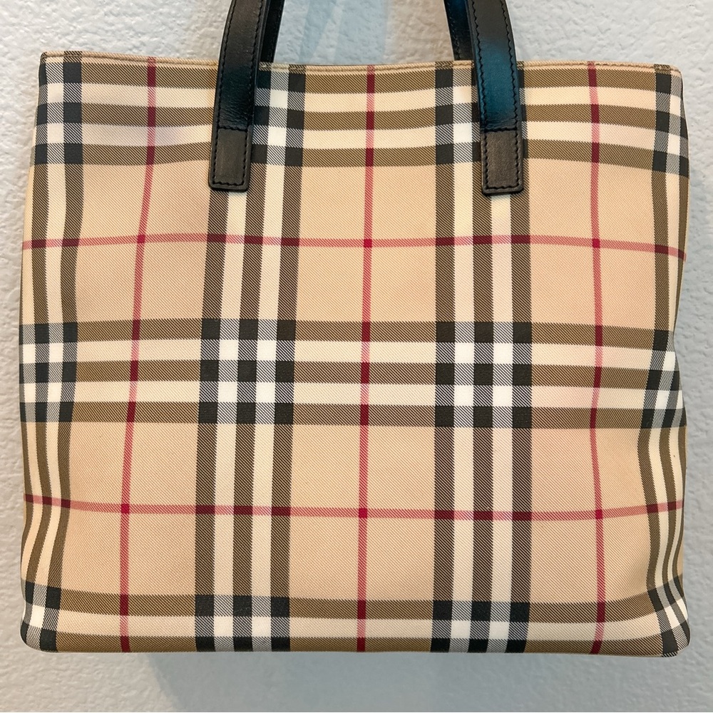 Burberry London Nova Check Canvas Classic Handbag Satchel Shoulder Bag Tote - Picture 3 of 16